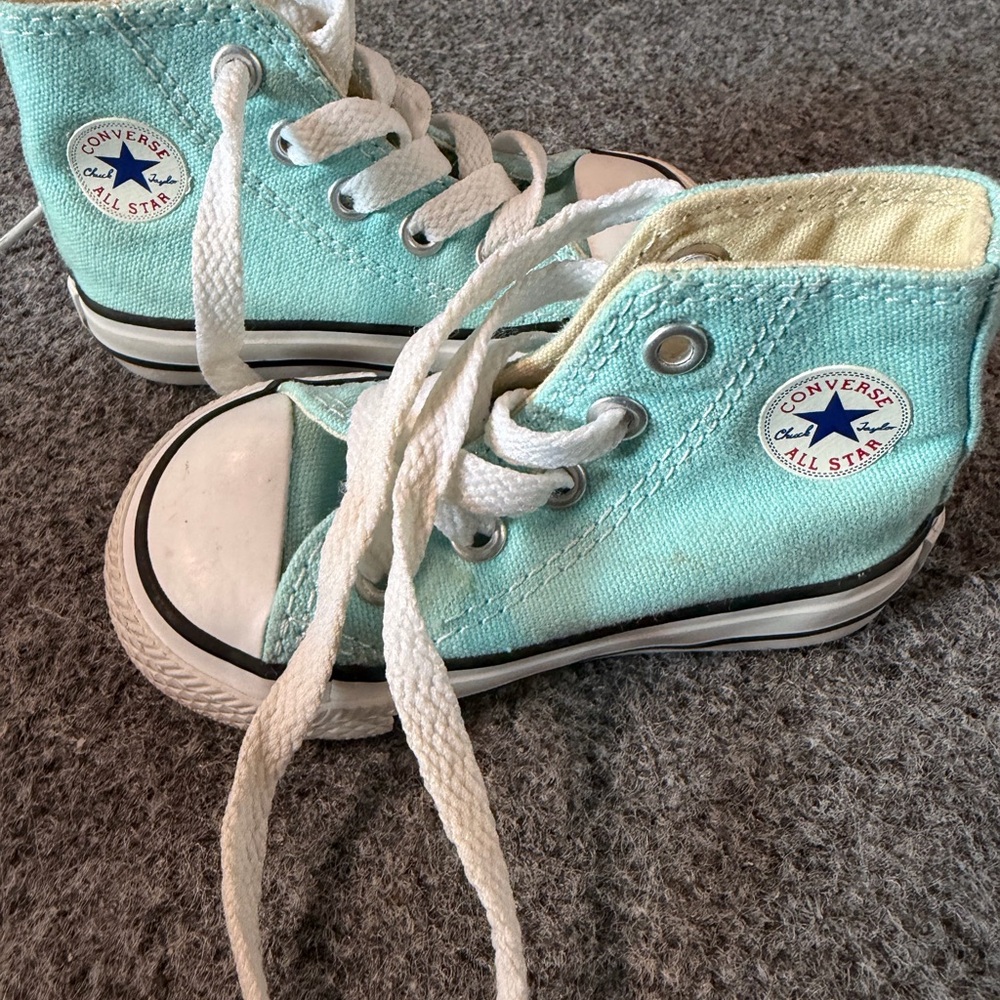 Converse Kids High Top Sneakers in Mint Green